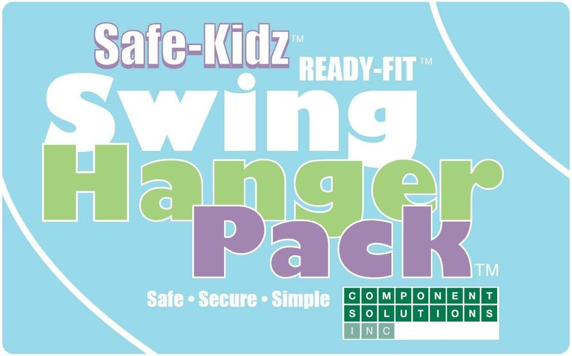 Safe-Kidz Heavy Duty Swing Hangers :: Set of 4 Playset Hangers for Wooden Swing Sets :: Complete Kit Includes Mounting Hardware, Snap Hooks & Properly Sized Drill Bit for EZ Installation: Toys & Games