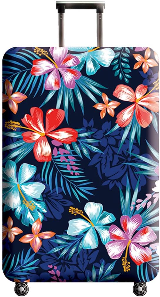 Morbuy Housse De Valise 3D Fleurs Papillon Fantaisie Taille M - Protection Élastique Lavable Bagages Voyage