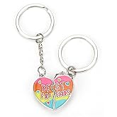 SHTALHST Friendship Keychain,Heart-Shaped Matching Keychain for Best Friends,Birthday Graduation Gifts for Women Friends