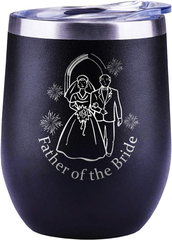 Father Of The Bride Gifts, From Daughter, Bride, Groom, Son In Law, Sister, Friend, Wine Glass Mug
