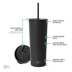 Simple Modern Insulated Tumbler with Lid and Straw