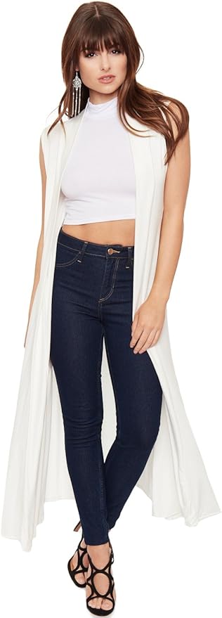 maxi sleeveless cardigan