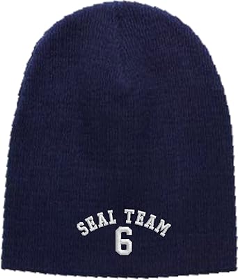 navy skull cap