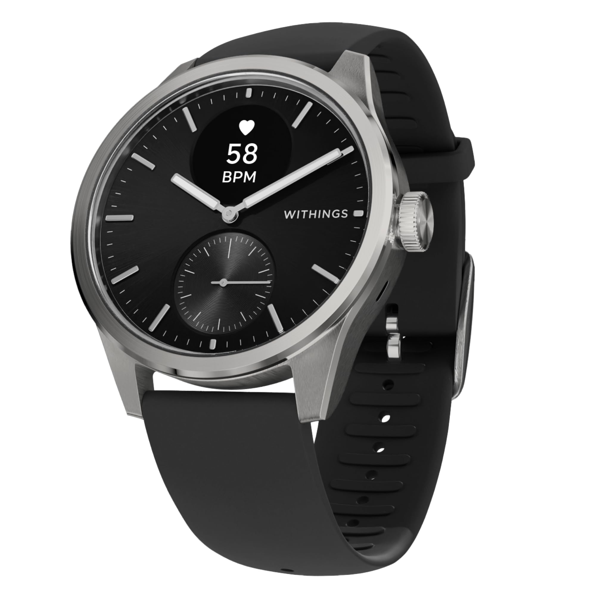 Photo 1 of WITHINGS ScanWatch 2 - Women's Men's Health Smartwatch, ECG, SpO2, Temperature, Sleep Tracking, Respiratory Health, Waterproof, 30-Day Battery, 30-Day Battery, Android & iOS