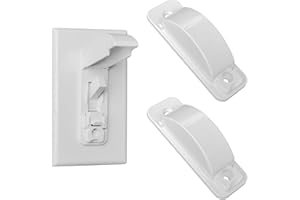 LRANFOW 2 Light Switch Guard Cover, Baby Proof Wall Switch Cover Guard for Toggle Light Switch Protects Your Lights or Circuits from Being Accidentally Turned On or Off