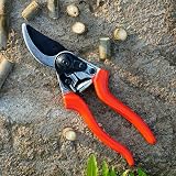 Lakaw Professional Stainless Steel Bypass Pruning Shears (LK-03041)，Garden Shears，Hand Pruners，Garden Clippers.（Red）
