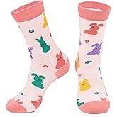 Jztfrie Easter Socks Funny Bunny Sock for Women Spring Novelty Socks Easter Decor Gifts for Women Men Adult