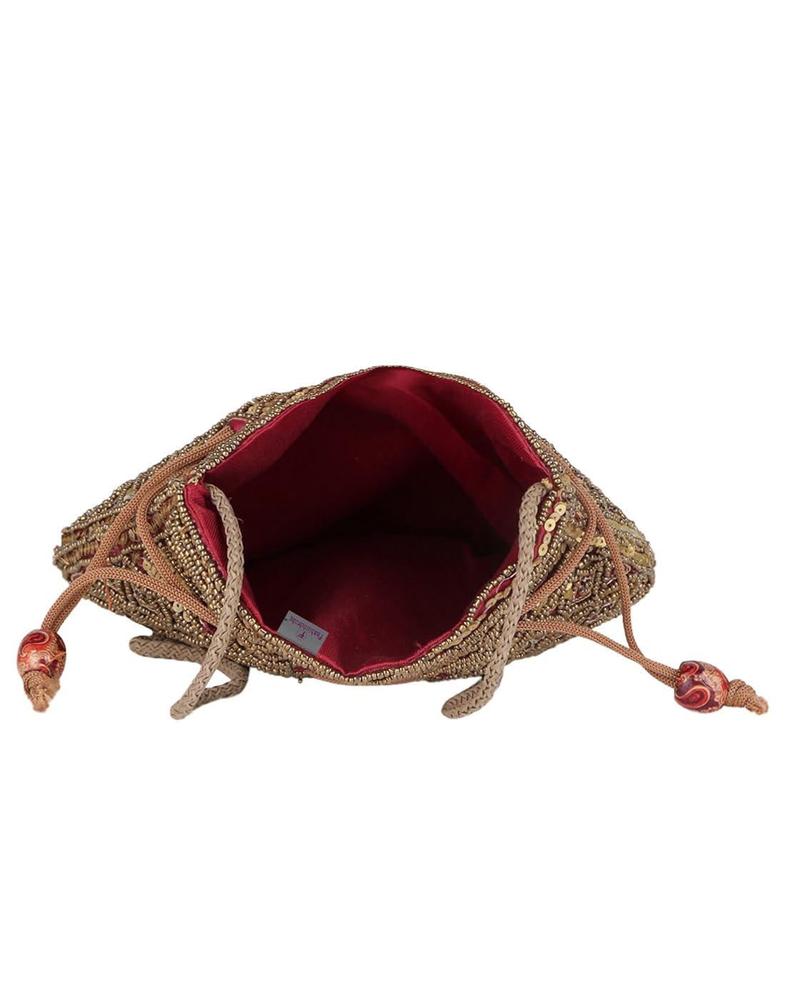 fashiondrobe women's broad potli (maroon)(fdbp005)