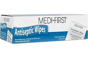 Medique First 21433 Antiseptic Wipes, 100 Per Box