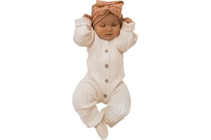 Aoswep - Lovely Solid Color Baby Long Sleeve Jumpsuit baby girl bodysuit