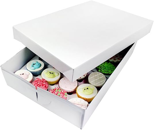 PME Caja para 24 Cupcakes, Blanco, 43 x 31 x 9 cm: Amazon.es: Hogar