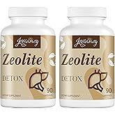 Jovianoy Zeolite Detox Capsules, Organic Activated Charcoal, Bentonite Clay, 1-2 µm Clinoptilolite, Maximum Absorption, Gut Liver Detox Cleanse Full Body for Women Men, 180 Capsules