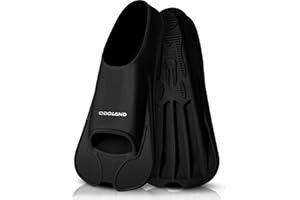 Odoland Swim Fins, Lightweight Snorkel Swimming Training Fins for Snorkeling Diving, Silicone Smooth Swimming Flippers for Yo