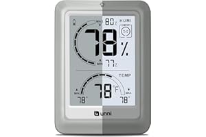 U UNNI Weather Station Room Thermometer Indoor, 5-Seconds Speed Humi-Meter with Readability, Performance Display, 10-Seconds Backlight for Home Room Temperature (Medium)