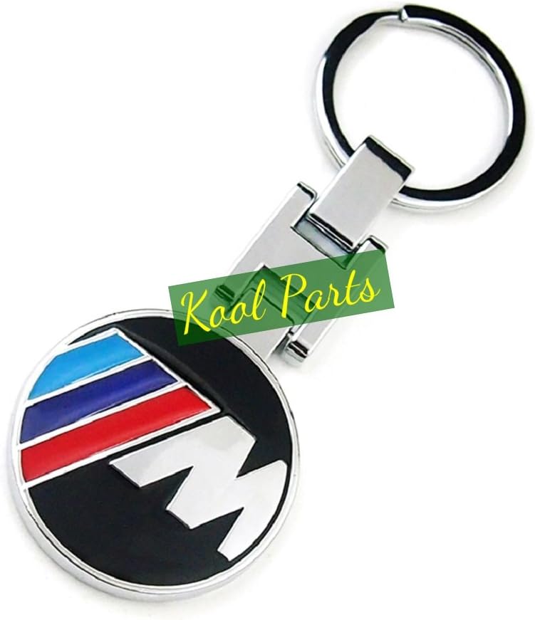 Round Shape Stainless Steel Keyring, Keychains, Keyfobs with Gift Box for BMW M Sports for All Models of M Sport Models 1, 2, 3, 4, 5, 7 Series X1, X3, X5, X6