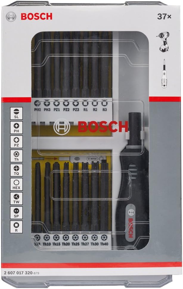 Bosch 2607017320 Screwdriver Bit Set including Handle (37-Piece), Multi-coloured, Variety Pack - Image 3