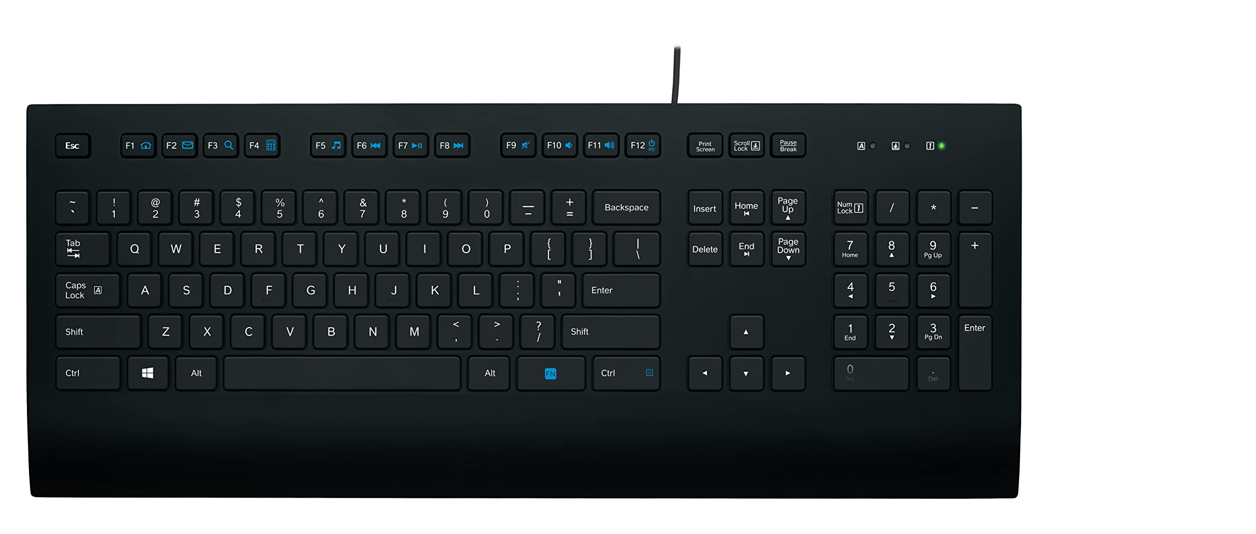 Logitech K280e Pro Wired Business Keyboard, QWERTY Scandinavian Layout - Black