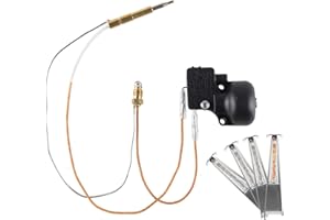 Linstaine Upgraded Patio Heater Dump Switch, Outdoor Propane Gas Heater Repair Part Thermocouple & Tilt Switch Controls Safety Kit, Garden Heater Igiter Replacement Part