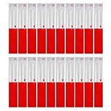 Be-one 20Pcs DOT-C2 Waterproof Reflective Tape Conspicuity Safety Caution Warning, Trailer Reflector, Visibility Film, 4 by 4 Truck Car Adhesive Sticker(Red/White), 2" × 12"