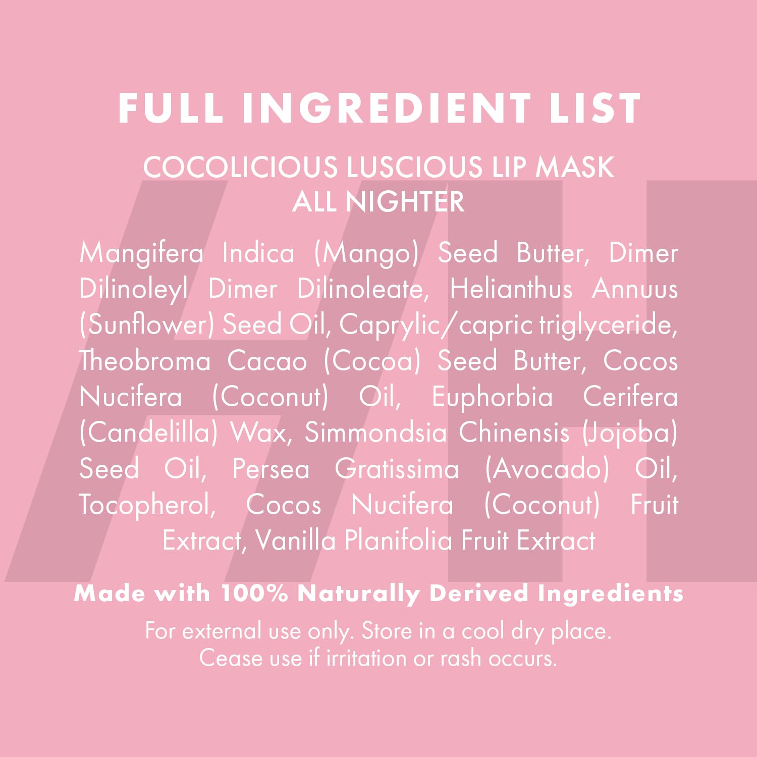 100% Natural Lip Butter Sleeping Lip Mask, Overnight Lip Moisturizer and Conditioner for Dry Lips. Intensive Lip Balm and Lip Therapy Skin Care with Mango butter (Original All Nighter)