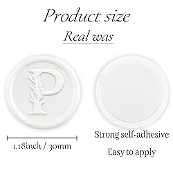 25Pcs White Wax Seal Stickers Handmade Vintage