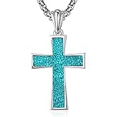 ADMETUS Cross Pendant Necklace, Protection Jewelry Religious Gifts for Men with 2.5mm 22"+2" Rolo Chain