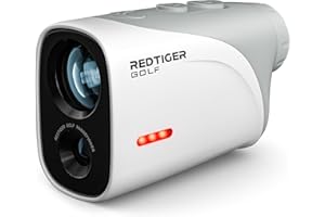 REDTIGER Mini Golf Range Finder with 1200 Yards, IP65 Waterproof and Slope Switch, 7X Magnification, Magnetic & Rechargeable Golf Rangefinder, Flag Pole Lock Vibration