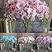 Vivian Artificial Silk Flower Plant for Party Wedding Home Decor Butterfly Orchid (Pink)