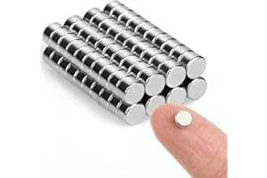 PECULA 80 PCS Small Magnets 5x3mm, Neodymium Magnet Round, Strong Magnets, Fridge Magnets Adult for Whiteboard, Fridge, Home, Kitchen, Office