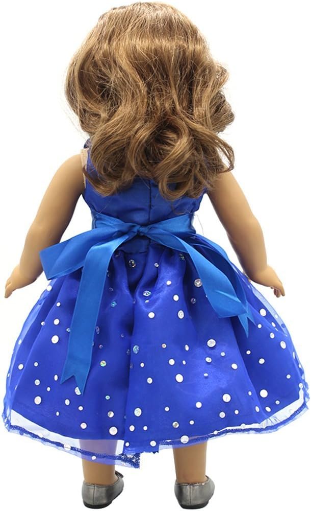 Nicejoy Vetements Poupees Mode Paillettes Parti Robe Sans Manches Exquise Robe De Poupee Mignonne Tenue Pour 18 Pouces Fille Poupees Bleu Vetements Et Chaussures Mini Poupees Et Accessoires Centroarco Com