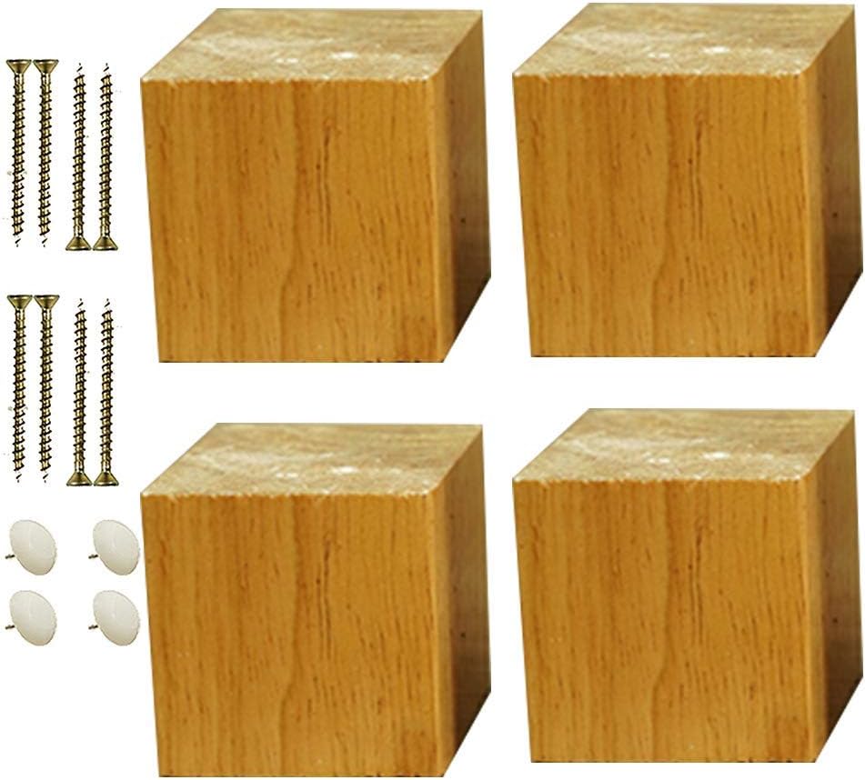 4X Solid Wood Furniture Legs,Square Sofa Legs,Replacement Legs,Desk