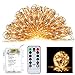 KINGTOP Starry String Lights 2 Pack 16.4Ft 50 LEDs Flexible Copper Wire Battery Powered Fairy String Lights with 8 Modes Remote Control for Holiday Party Wedding Centerpiece Bottle Decoration