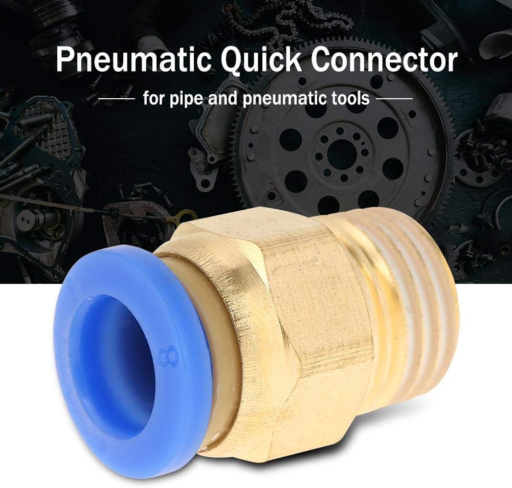 Straight Pneumatic Push to Quick Connect Fittings 10Pcs, 8mm Tube OD x 1/4 BSP Thread - Image 3