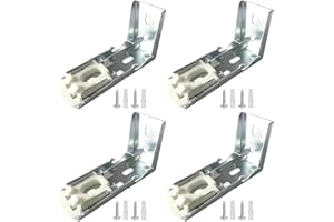 4Pcs Curtain Brackets for Blinds L- Shaped Outside Mounted Blinds Curtain Rod Bracket with Screws for Cellular Honeycomb and 