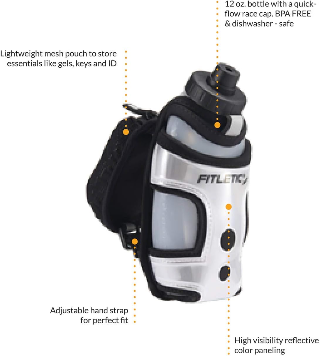 Fitletic Hydra Pocket - Black/Silver, 355 ml - Image 5