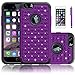 iPhone 6 Plus Case, Sparkle Shimmer Case for iPhone 6 Plus,EC™ Heavy Duty Shock Absorbing Dual Layer Studded Rhinestone Bling Hybrid Protective Case Cover for iPhone 6 Plus 5.5 (Purple)