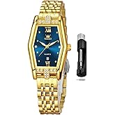 OLEVS Women Watches Business Dress Square Lady for Female Watches for Ladies Stainless Steel Waterproof Luminous Date Wrist Watch for Women