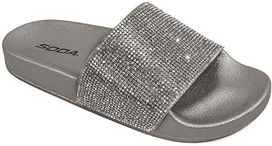 womens bling slides