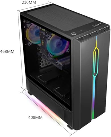 HZHI Pc Tower Case Pc Case Gaming Caja De La Computadora De Escritorio Caja Lateral Grande Caja Principal Refrigerada por Agua del Juego