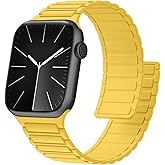 MUIPIK Magnetic Silicone Watch Band Compatible with Apple Watch 44mm 45mm 49mm 46mm 42mm 41mm 40mm 38mm bands Women Men, Soft Sport Strap for iWatch Series11 10 9 8 7 6 5 4,ULTRA3 2,SE3 2 1