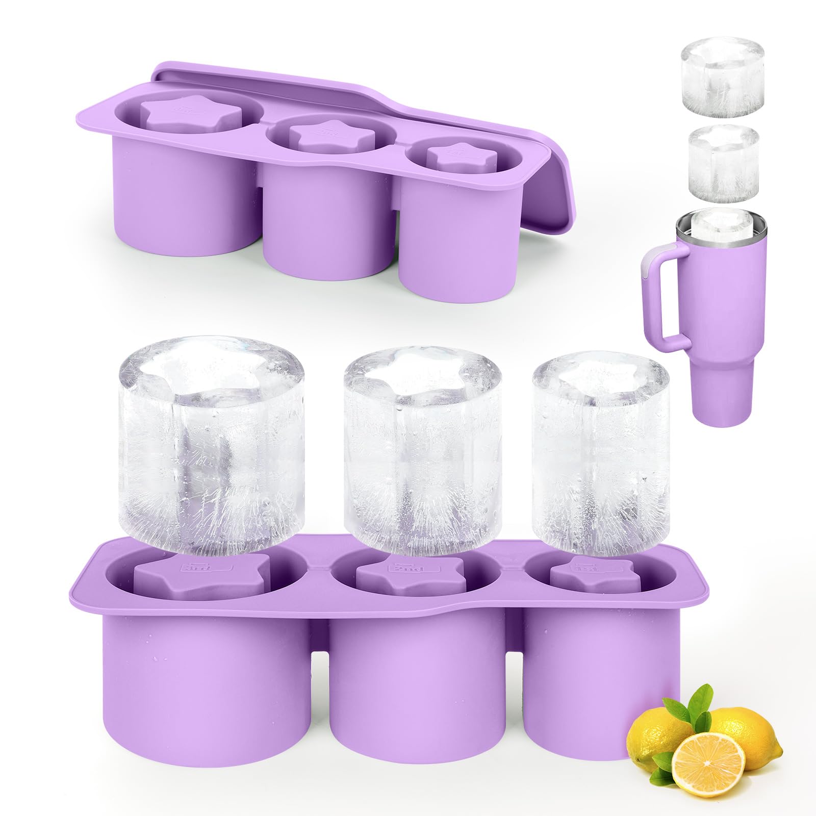 Ice Cube Tray for 40 oz Stanley Cup?Reusable Ice Cube Maker for Tumbler ...