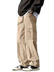 PLEPAN Cargo Pants for Men Drawstring Elastic Waist