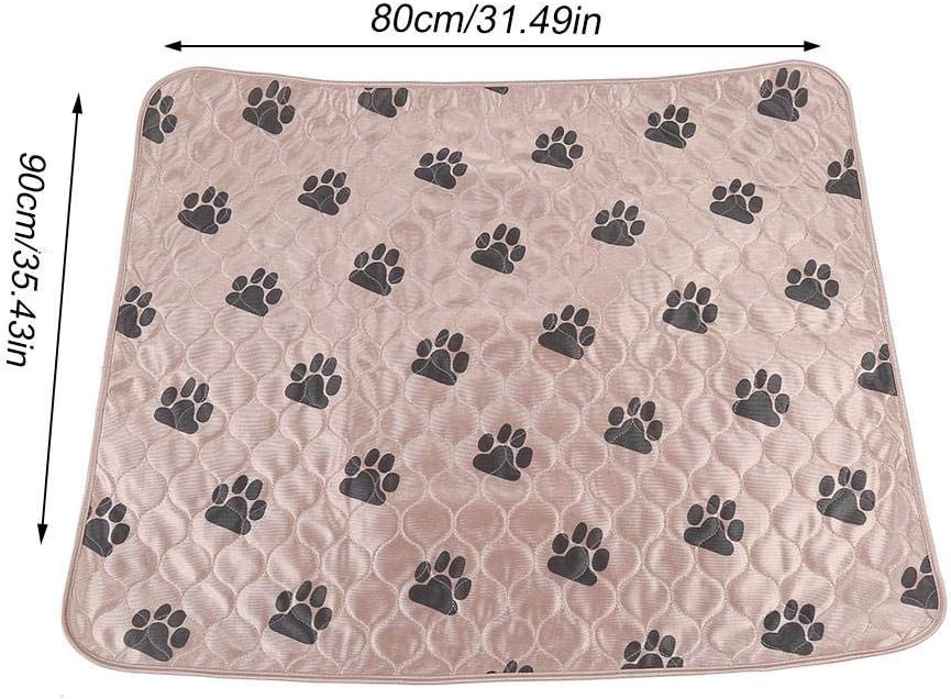Washable Reusable Dog Pee Pads, Waterproof Training Mat for Dogs and Cats - Urine Absorbent Bed Feeding Whelping Mat (Brown 80x90cm) - Image 3