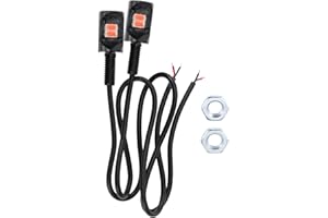REPAIROCK 2 Pcs License Plate Light 12V LED Tag Lamp for Car Motorcycle Waterproof, Rainproof Red LED Tag Lamp