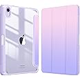 Fintie Hybrid Slim Case for iPad Mini 7 (A17 Pro, 7th Generation) 2024 / iPad Mini 6 (6th Gen) 8.3 Inch, [Built-in Pencil Holder] Shockproof Cover Clear Transparent Back Shell, Fantasy Ombre