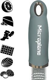 Microplane Zester Grater in Eucalyptus Green - Fine Stainless Blade USA Made view 2