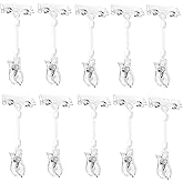 10 Pack Plastic Sign Clips for Merchandise Display, Double Sided Rotatable Price Tag Clips, Shelf Label & Clothing Rack Signs Holder, Retail Menu Clips for Sale Display