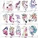 Cute Magic Animals Temporary Tattoos for Children Kids Girls(45Sheets),Konsait Great Girls Fake Stickers Waterproof Rainbow Kids Birthday Party Favors Decorations Birthday Party Gift Bag Fillers