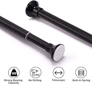 HEWEI Varilla de tensión de Resorte telescópica de 70-120 cm Poste de