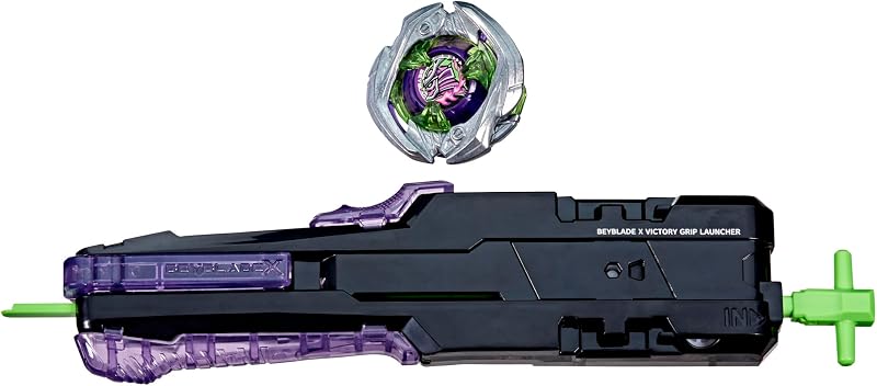 Beyblade Victory Grip Right-Spin Launcher Set with Saber Samurai 2-70L Top